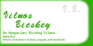 vilmos bicskey business card